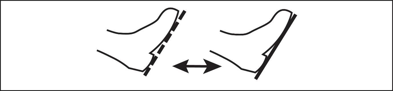 Pedal adjust placards
